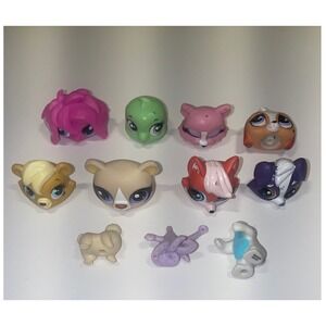 Lot Littlest‎ Pet Shop LPS Heads and Accessories Bundle For Kids Toy Hasbro